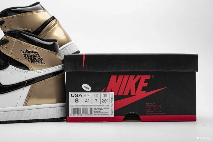 Patent Toe Gold Retro High NRG 1 861428-007 Jordan  0314